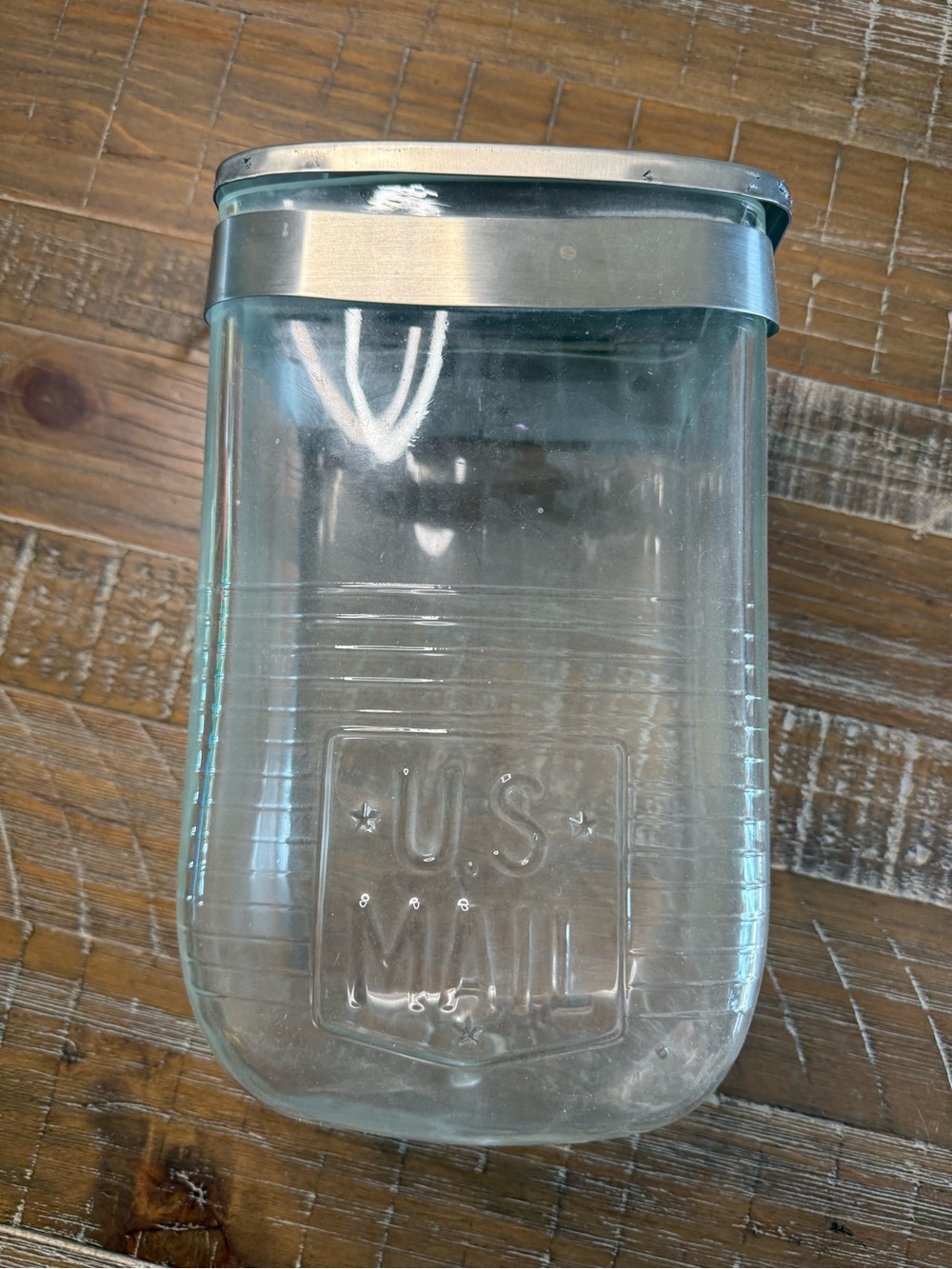 Antique Style Visible Glass Mailbox Functional Reproduction Metal Lid